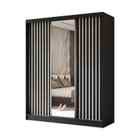Schwebetürenschrank für das Schlafzimmer VENTURA Schwarz