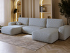 Grau Bouclé Sofa U-Form TEDIS