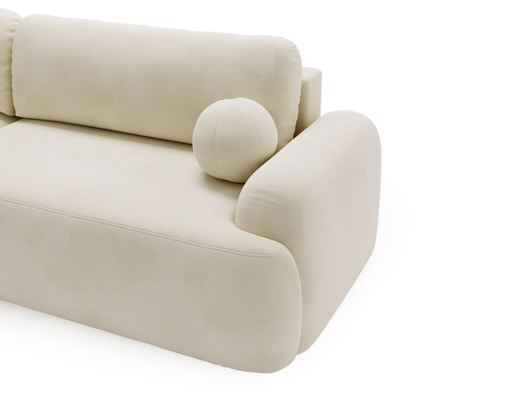Elegantes Ecksofa L-Form OLIO Creme 