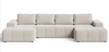 Modernes Ecksofa U Form Creme