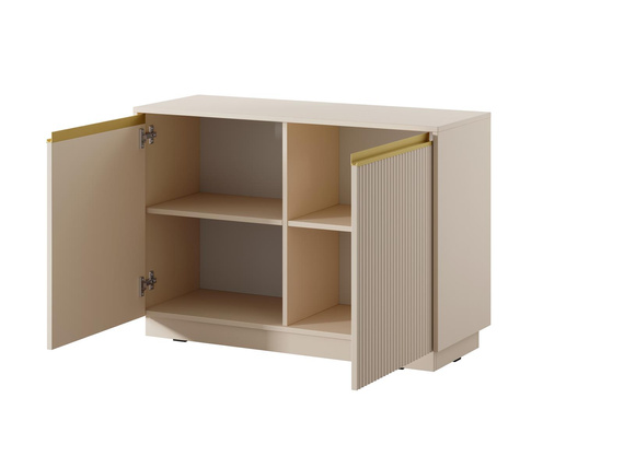 Kommode mit Rillenstruktur GLAM Beige