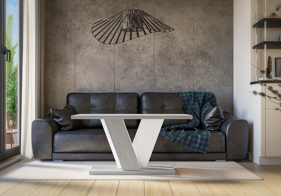 Couchtisch MANO Beton+Weiß
