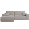 Cordstoff Ecksofa Elegant Grau