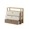 Kommode mit drei geräumigen Schubladen LAGOS Beige/Eiche Artisan