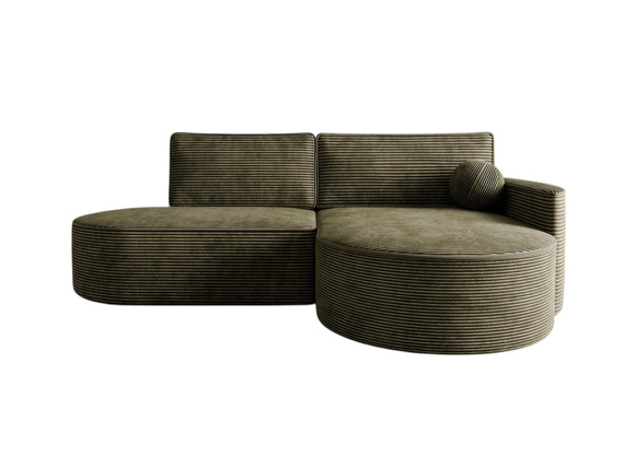 Hochwertiges Ecksofa L Eleganz trifft Komfort Olivgrün MORENO