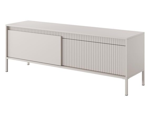 TV Schrank mit zwei Klappen und fronten gefräst JULO Beige
