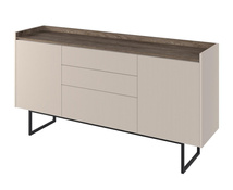 Kommode 3 Schubladen beige/eiche dunke DENI