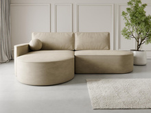 Ecksofa L Exklusives Designer Sofa Beige MORENO