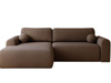 Design Ecksofa in modernem stil braun links AURA