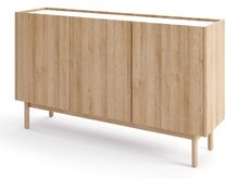 Kommode auf hohen Beinen POP Eiche Riviera Gold / Marmor Bianco