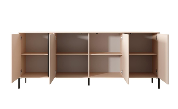 Kommode mit 4 Türen led NINA Beige