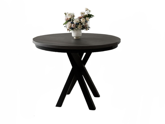 Esszimmer Rund LOFTO Schwarz Holz