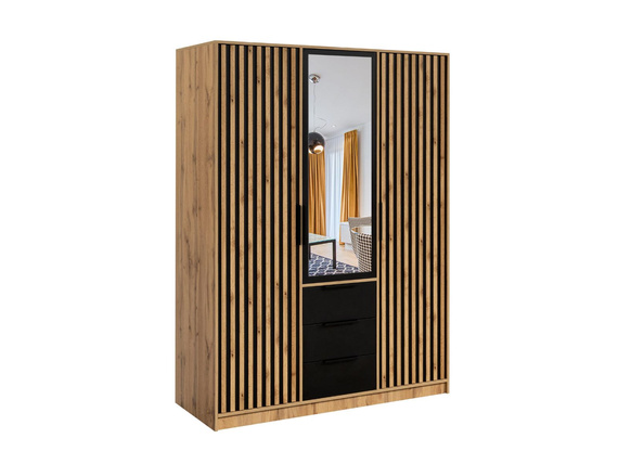 Kleiderschrank mit 3 Türen und 3 Schubladen OLS
