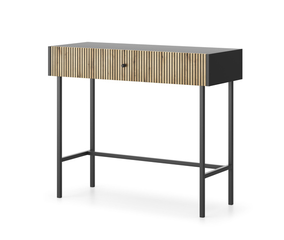 Loft Schminktisch mit Schublade Eiche artisan+schwarz DAVS