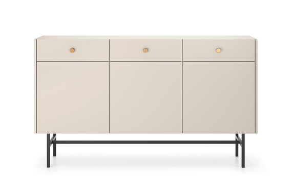 Hochkommoden mit 3 Schubladen und 3 Türen Beige DAVS