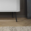 Modern TV-Schrank mit Fronten gefräst Weiß CARLO 