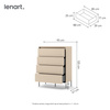 Kommode mit LED-Beleuchtung FLORE Beige