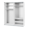 Schwebetürenschrank mit Spiegel LAVIAS Weiß