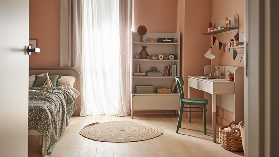 Bücherregal für Kinderzimmer mit Schublade JUNA Caschmir