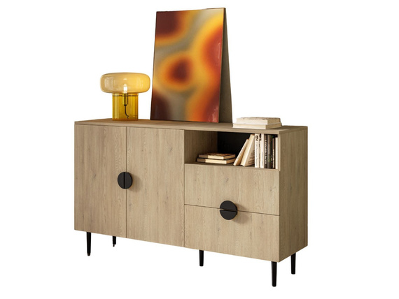 Elegant Japandi Kommode 137 cm eiche cremona OSSI