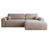 Design Ecksofa in modernem stil velvet hellbeige rechts AURA