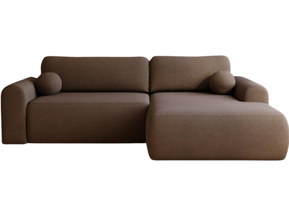 Design Ecksofa in modernem stil braun rechts AURA