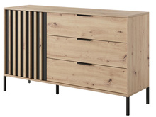 Kommode mit 3 Schubladen und 1 Tür MONS EIche artisan