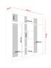 Schwebetürenschrank mit Spiegel TULIA Graphit + Schwarz
