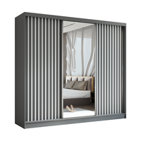 Kleiderschrank VENTURA mit Lamellen Graphit