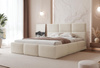 Elegant Polsterbett Hellbeige CANDE 140x200