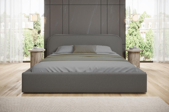 Designer Doppelbett Polsterung 200x200 Graphit