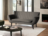 Velours-Sofa TULIO Komfortabel GRAPHIT