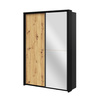 Kleiderschrank mit Spiegel ARTI Eiche artisan/Schwarz