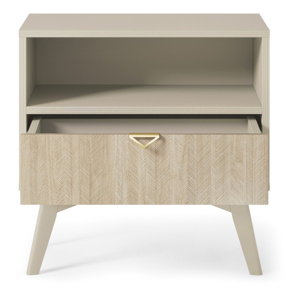 Nachtisch mit Schublade Skandinavisch design MARIA Beige
