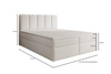 Designer Boxspringbett 200x200 Graphit BELLO