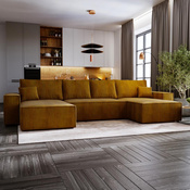 Ecksofa U-Form MALAG Gelb