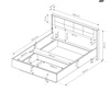 Bett mit Bettkasten GAFS Eiche kastanie+graphit