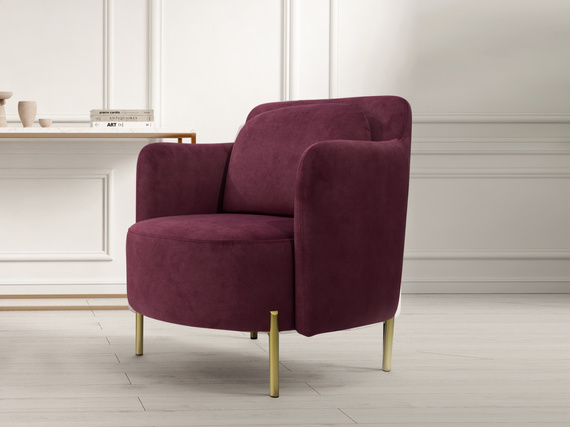 Kaffee Stuhl mit Metallbeinen NELA, Glamour Design