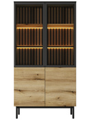 Vitrine mit lamellen und LED-Beleuchtung LUKS