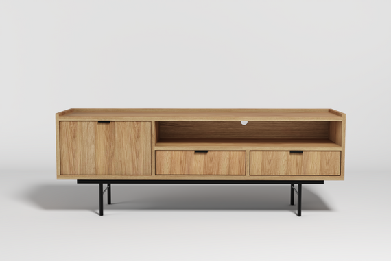 TV Lowboard Skandinavische Eiche Hikora COLGO 