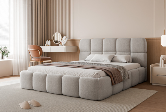 Polsterbett mit Stauraum CLOUDY 180x200 Grau