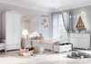 Kommode mit zwei Türen Regal LARA Weiß+Rosa