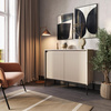 Kommode modern mit gerifflete Front für Wohnzimmer FLORE