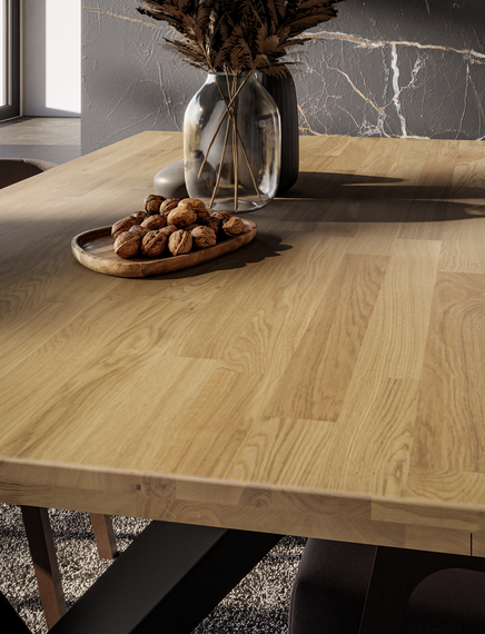 Industrial Design Esstisch Holz & Metall BERGEN