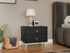 Nachtisch mit 2 Schubladen Gold Metallgriffe SIENOS