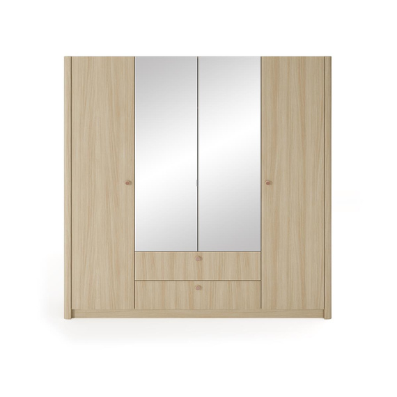 Kleiderschrank mit Spiegel BOHOS Eiche