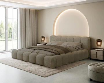 Lattenrost mit Metallrahmen \ 200 \ Hellbraun