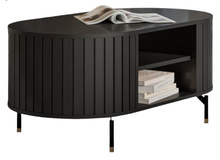 Couchtisch modern mit Lamellen MODERNO Schwarz