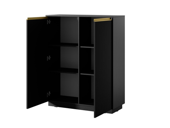 Kommode mit 2 Türen GLAM Glamour design Schwarz