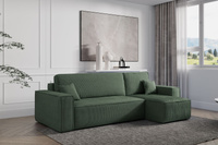 Ecksofa mit universelle Ottomane und Schlaffunktion KARL Grün